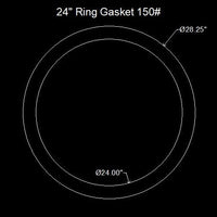 24" Ring Flange Gasket - 150 Lbs. - 1/16" Thick Viton™
