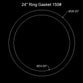 24" Ring Flange Gasket - 150 Lbs. - 1/16" Thick (SBR) Red Rubber