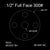 1/2" Full Face Flange Gasket (w/8 Bolt Holes) - 300 Lbs. - 1/8" Thick Garlock Blue-Gard 3000