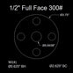 1/2" Full Face Flange Gasket (w/8 Bolt Holes) - 300 Lbs. - 1/8" Thick Garlock Blue-Gard 3300