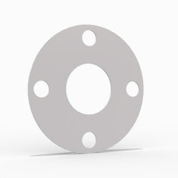 1" Full Face Flange Gasket (w/4 Bolt Holes) - 150 Lbs. - 1/8" Thick EPDM FDA White