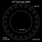 14" Full Face Flange Gasket (w/20 Bolt Holes) - 300 Lbs. - 1/16" Thick Garlock Blue-Gard 3700