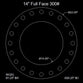 14" Full Face Flange Gasket (w/20 Bolt Holes) - 300 Lbs. - 1/8" Thick Garlock Blue-Gard 3300
