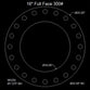 16" Full Face Flange Gasket (w/20 Bolt Holes) - 300 Lbs. - 1/8" Thick Garlock Blue-Gard 3300
