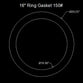 16" Ring Flange Gasket - 150 Lbs. - 1/16" Thick Viton™