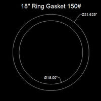 18" Ring Flange Gasket - 150 Lbs. - 1/16" Thick Viton™
