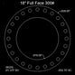 18" Full Face Flange Gasket (w/20 Bolt Holes) - 300 Lbs. - 1/8" Thick Garlock Blue-Gard 3300