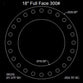 18" Full Face Flange Gasket (w/20 Bolt Holes) - 300 Lbs. - 1/16" Thick Garlock Blue-Gard 3700