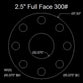 2-1/2" Full Face Flange Gasket (w/8 Bolt Holes) - 300 Lbs. - 1/16" Thick Garlock Blue-Gard 3700