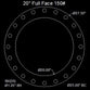 20" Full Face Flange Gasket (w/20 Bolt Holes) - 150 Lbs. - 1/8" Thick Klingersi® C-4401