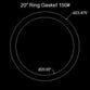 20" Ring Flange Gasket - 150 Lbs. - 1/8" Thick Garlock 700