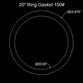 20" Ring Flange Gasket - 150 Lbs. - 1/16" Thick Viton™