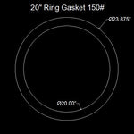 20" Ring Flange Gasket - 150 Lbs. - 1/16" Thick Garlock IFG-5500