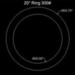 20" Ring Flange Gasket - 300 Lbs. - 1/8" Thick Garlock GYLON® Style 3504