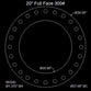 20" Full Face Flange Gasket (w/20 Bolt Holes) - 300 Lbs. - 1/8" Thick Garlock Blue-Gard 3300