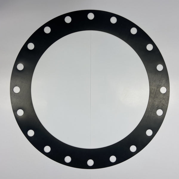 14" Full Face Flange Gasket (w/20 Bolt Holes) - 300 Lbs. - 1/16" Thick (70 Duro) Neoprene