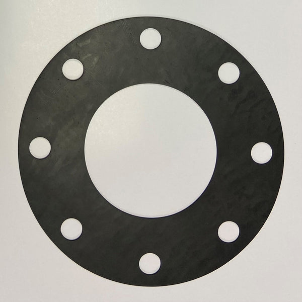 4" Full Face Flange Gasket (w/8 Bolt Holes) - 150 Lbs. - 1/16" Thick Nitrile (NBR) Buna-N