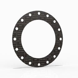 16" Full Face Flange Gasket (w/16 Bolt Holes) - 150 Lbs. - 1/16" Thick Garlock GRAPH-LOCK® Style 3125-SS-HT Flexible Graphite Gasket 316SS Foil High Temperature Version