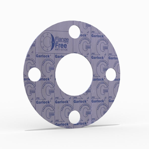 1" Full Face Flange Gasket (w/4 Bolt Holes) - 300 Lbs. - 1/8" Thick Garlock® Style 5500