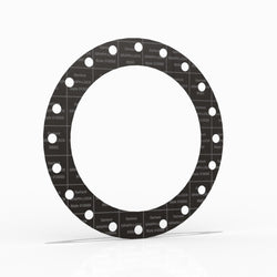 20" Full Face Flange Gasket (w/20 Bolt Holes) - 150 Lbs. - 1/16" Thick Garlock GRAPH-LOCK® Style 3125-SS-HT Flexible Graphite Gasket 316SS Foil High Temperature Version