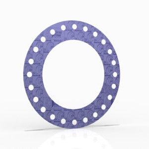 24" Full Face Flange Gasket (w/20 Bolt Holes) - 300 Lbs. - 1/8" Thick Garlock Blue-Gard 3300
