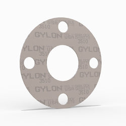 1/2" Full Face Flange Gasket (w/4 Bolt Holes) - 150 Lbs. - 1/8" Thick Garlock GYLON® Style 3510