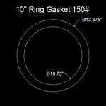 10" Ring Flange Gasket - 150 Lbs. - 1/16" Thick Klingersil® C-4401