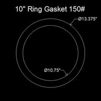 10" Ring Flange Gasket - 150 Lbs. - 1/16" Thick Klingersil® C-4401