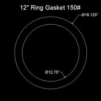 12" Ring Flange Gasket - 150 Lbs. - 1/16" Thick Klingersil® C-4401