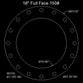 16" Full Face Flange Gasket (w/16 Bolt Holes) - 150 Lbs. - 1/8" Thick Garlock Blue-Gard 3000