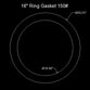 16" Ring Flange Gasket - 150 Lbs. - 1/16" Thick Neoprene
