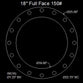 18" Full Face Flange Gasket (w/16 Bolt Holes) - 150 Lbs. - 1/16" Thick Garlock Blue-Gard 3000