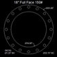 18" Full Face Flange Gasket (w/16 Bolt Holes) - 150 Lbs. - 1/16" Thick Durlon 7950