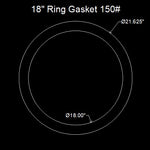 18" Ring Flange Gasket - 150 Lbs. - 1/16" Thick Garlock Blue-Gard 3000