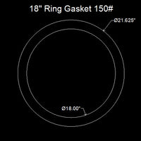 18" Ring Flange Gasket - 150 Lbs. - 1/8" Thick Garlock Blue-Gard 3000