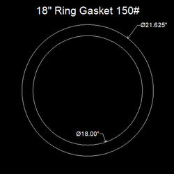 18" Ring Flange Gasket - 150 Lbs. - 1/8" Thick Neoprene