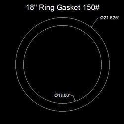 18" Ring Flange Gasket - 150 Lbs. - 1/8" Thick Nitrile (NBR) Buna-N