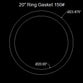 20" Ring Flange Gasket - 150 Lbs. - 1/16" Thick Neoprene