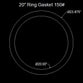 20" Ring Flange Gasket - 150 Lbs. - 1/8" Thick Viton™