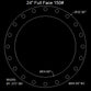 24" Full Face Flange Gasket (w/20 Bolt Holes) - 150 Lbs. - 1/16" Thick Garlock Blue-Gard 3000