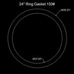 24" Ring Flange Gasket - 150 Lbs. - 1/16" Thick Klingersil® C-4401