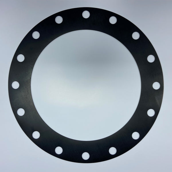 16" Full Face Flange Gasket (w/16 Bolt Holes) - 150 Lbs. - 1/8" Thick Neoprene