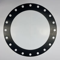 24" Full Face Flange Gasket (w/20 Bolt Holes) - 150 Lbs. - 1/8" Thick EPDM