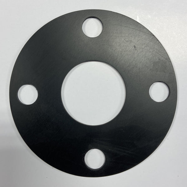 3" Full Face Flange Gasket (w/4 Bolt Holes) - 150 Lbs. - 1/8" Thick EPDM