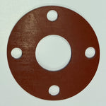 2" Full Face Flange Gasket (w/4 Bolt Holes) - 150 Lbs. - 1/16" Thick (SBR) Red Rubber