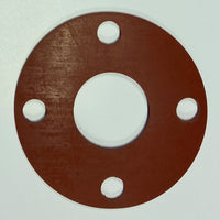 1/2" Full Face Flange Gasket (w/4 Bolt Holes) - 150 Lbs. - 1/8" Thick (SBR) Red Rubber