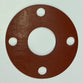 2-1/2" Full Face Flange Gasket (w/4 Bolt Holes) - 150 Lbs. - 1/8" Thick (SBR) Red Rubber