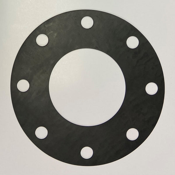 8" Full Face Flange Gasket (w/8 Bolt Holes) - 150 Lbs. - 1/16" Thick Neoprene