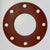 8" Full Face Flange Gasket (w/8 Bolt Holes) - 150 Lbs. - 1/8" Thick (SBR) Red Rubber