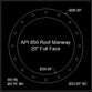 API 650 Roof Manway Gasket 20" Full Face - 1/8" Thick Garlock 3760U